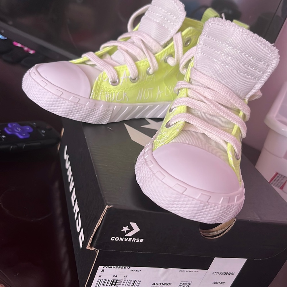 Toddlers Neon Green Converse